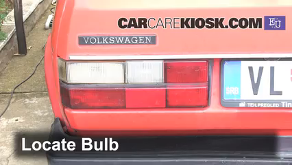 1980 Volkswagen Golf L 1.3L 4 Cyl. Éclairage Feux de marche arrière (remplacer une ampoule)
