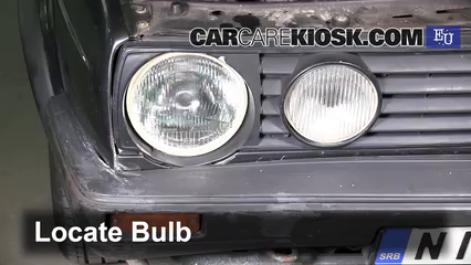 1988 Volkswagen Golf TDI 1.6L 4 Cyl. Turbo Diesel Éclairage Feux de croisement (remplacer l'ampoule)