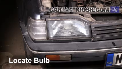1989 Mazda 323 GLX 1.7L 4 Cyl. Diesel Lights Highbeam (replace bulb)