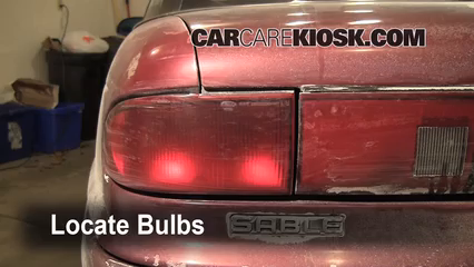 1993 Mercury Sable GS 3.8L V6 Sedan Lights Tail Light (replace bulb)