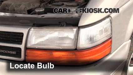 1994 Dodge Caravan 3.0L V6 Lights Turn Signal - Front (replace bulb)
