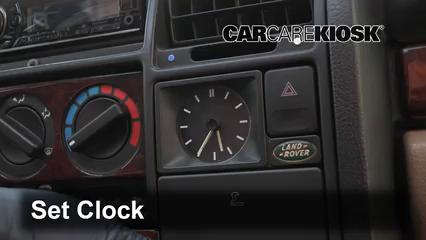 1995 Land Rover Range Rover County LWB 4.2L V8 Horloge Régler l'horloge
