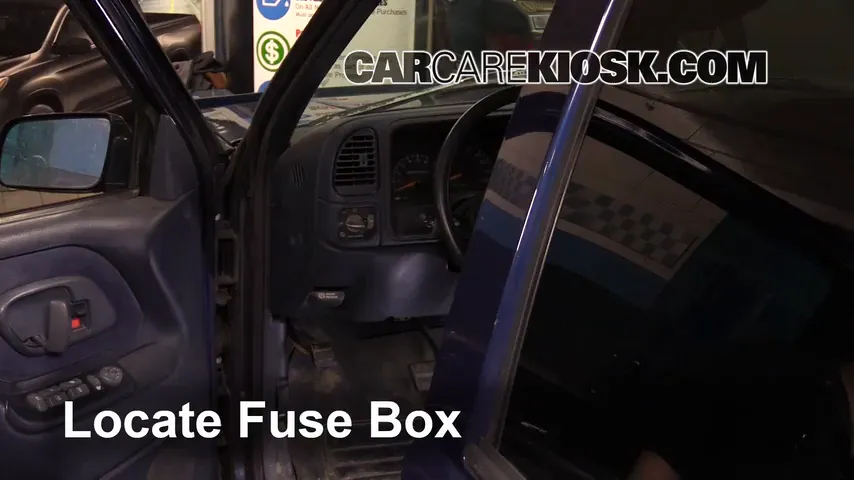 Interior Fuse Box Location: 1994 Chevrolet C1500 4.3L V6 Standard Cab Pickup