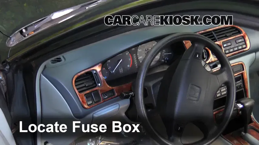 Interior Fuse Box Location: 1994 Honda Accord DX 2.2L 4 Cyl. Sedan (4 Door)
