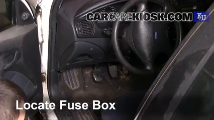 interior fuse box location 1996 2002 fiat marea 1998 fiat marea Fiat Marea 20V Motor locate interior fuse box and remove cover