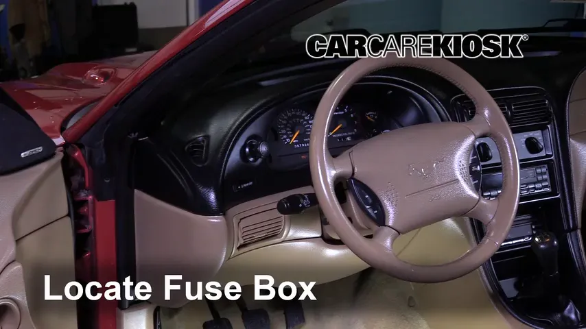 1995 mustang cigarette lighter fuse Interior Fuse Box Location: 1995 Ford Mustang GT 5.0L V8 Coupe
