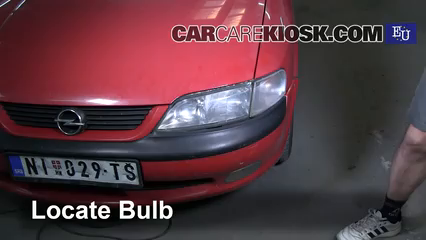 1998 Opel Vectra Estate DTI 2.0L 4 Cyl. Turbo Diesel Éclairage Feux de route (remplacer l'ampoule)