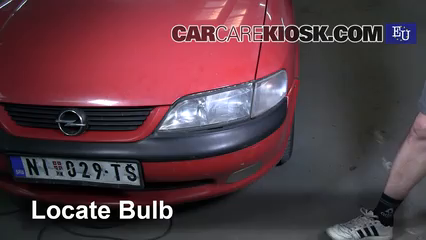1998 Opel Vectra Estate DTI 2.0L 4 Cyl. Turbo Diesel Éclairage Feux de croisement (remplacer l'ampoule)