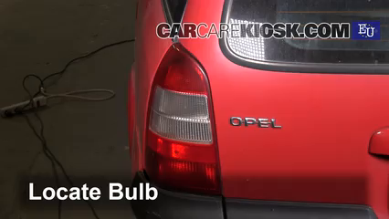 1998 Opel Vectra Estate DTI 2.0L 4 Cyl. Turbo Diesel Éclairage Feu clignotant arrière (remplacer l'ampoule)