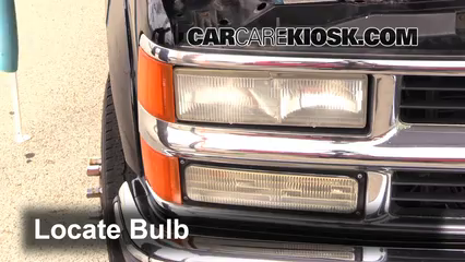 1999 Chevrolet K3500 LS 7.4L V8 Crew Cab Pickup (4 Door) Luces Luz de carretera (reemplazar foco) 