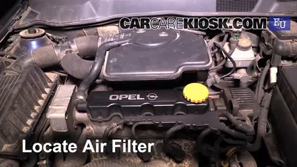 1999 Opel Astra Elegance 1.6L 4 Cyl. Air Filter (Engine) Replace