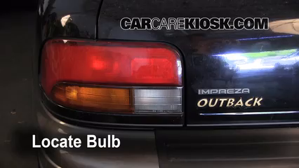 1999 Subaru Impreza Outback 2.2L 4 Cyl. Éclairage Feux de position arrière (remplacer ampoule)