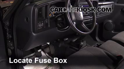 Interior Fuse Box Location: 1999-2007 Chevrolet Silverado 1500 - 2000