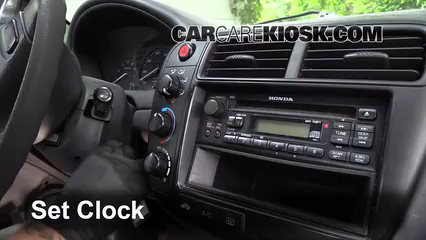 2000 Honda Civic EX 1.6L 4 Cyl. Coupe (2 Door) Horloge Régler l'horloge