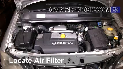 2000 Opel Zafira DTI Life 2.0L 4 Cyl. Turbo Diesel Air Filter (Engine) Replace