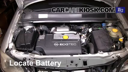 2000 Opel Zafira DTI Life 2.0L 4 Cyl. Turbo Diesel Battery Replace