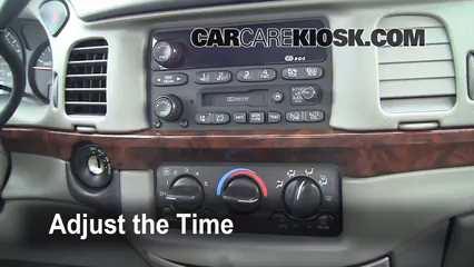 2001 Chevrolet Impala 3.4L V6 Reloj Fijar hora de reloj