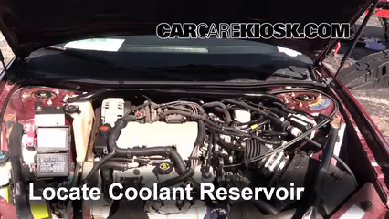 2001 Chevrolet Monte Carlo LS 3.4L V6 Antigel (Liquide de Refroidissement) Vérifiez le niveau d'antigel