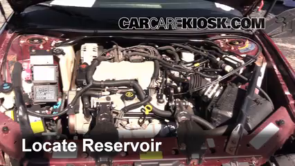 2001 Chevrolet Monte Carlo LS 3.4L V6 Liquide essuie-glace Vérifier le niveau de liquide