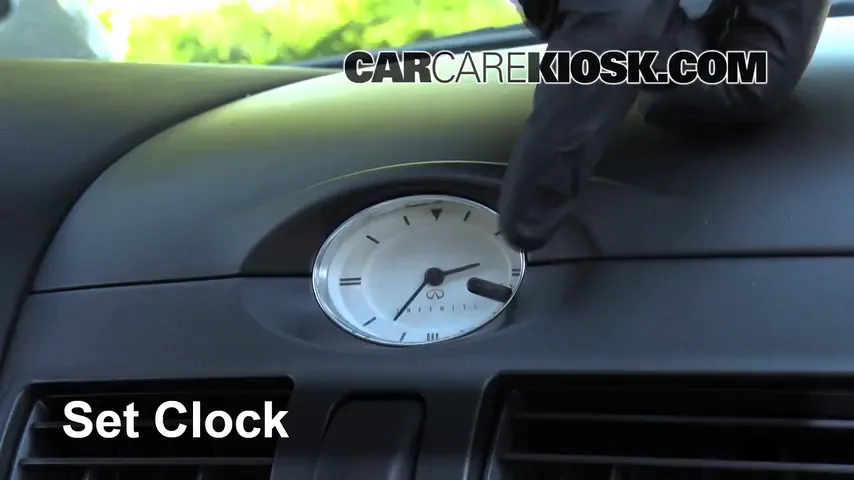 Infinity Cars Clock How to Set the Clock / Change Time on a 2001 Infiniti I30 T 3.0L V6