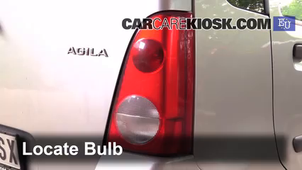 2001 Opel Agila Design 1.3L 3 Cyl. Éclairage Feux de position arrière (remplacer ampoule)