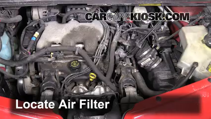 2001 Pontiac Aztek 3.4L V6 Filtro de aire (motor) Cambio