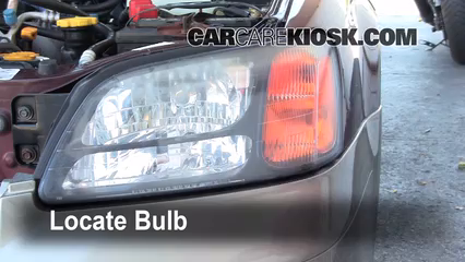2001 Subaru Outback Limited 2.5L 4 Cyl. Wagon Éclairage Feux de croisement (remplacer l'ampoule)