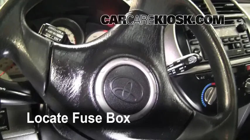 Interior Fuse Box Location: 2004 Toyota RAV4 2.4L 4 Cyl