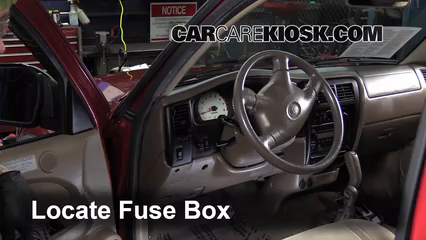 Interior Fuse Box Location: 1995-2004 Toyota Tacoma - 2001 Toyota