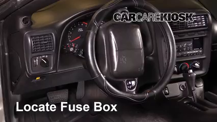 Interior Fuse Box Location 1993 2002 Chevrolet Camaro