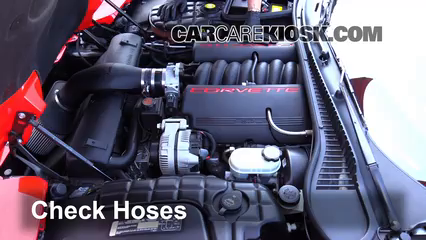 2002 Chevrolet Corvette 5.7L V8 Convertible Hoses Check Hoses