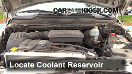2002 Dodge Ram 1500 4.7L V8 Crew Cab Pickup (4 Door) Antigel (Liquide de Refroidissement) Vérifiez le niveau d'antigel