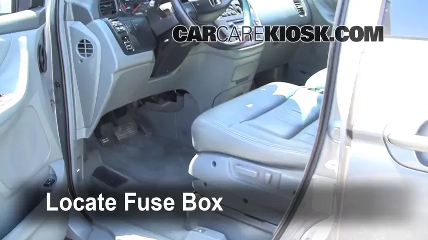 Interior Fuse Box Location: 2003 Honda Odyssey LX 3.5L V6