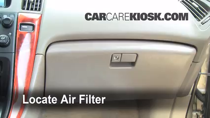 2002 Lexus RX300 3.0L V6 Air Filter (Cabin) Check