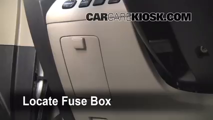 Interior Fuse Box Location: 2001-2007 Toyota Highlander - 2002 Toyota