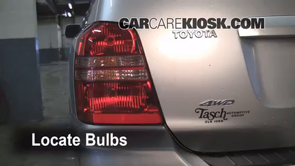 Brake Light Replacement: 2002 Toyota Highlander Limited 3.0L V6