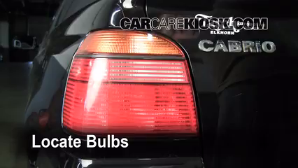 2002 Volkswagen Cabrio GLX 2.0L 4 Cyl. Lights Tail Light (replace bulb)