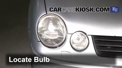 2002 Volkswagen Polo 1.4L 4 Cyl. Éclairage Feux de croisement (remplacer l'ampoule)