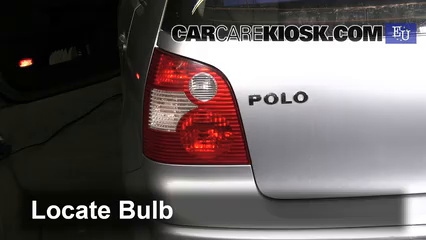 2002 Volkswagen Polo 1.4L 4 Cyl. Luces Luz de reversa (reemplazar foco)
