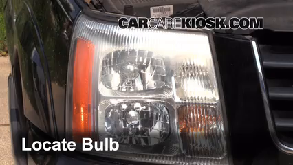 2003 Cadillac Escalade 6.0L V8 Éclairage Feux de route (remplacer l'ampoule)