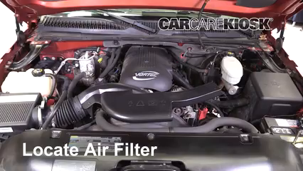 2003 Chevrolet Avalanche 1500 5.3L V8 Filtre à air (moteur) Changement