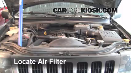 2003 Jeep Grand Cherokee Laredo 4.0L 6 Cyl. Air Filter (Engine) Check
