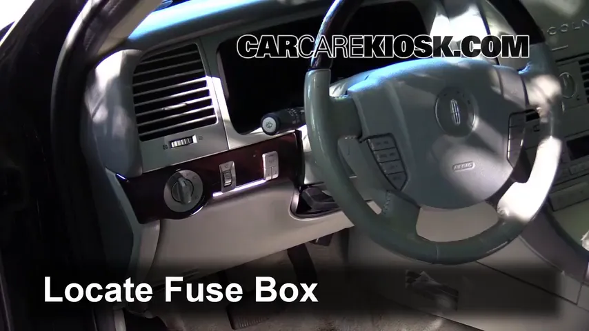 Interior Fuse Box Location: 2004 Lincoln Aviator 4.6L V8