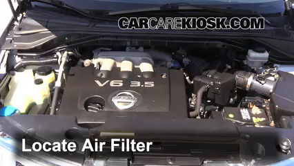 2003 Nissan Murano SE 3.5L V6 Filtro de aire (motor) Control