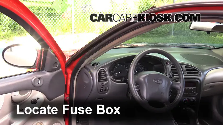 Interior Fuse Box Location: 2003 Oldsmobile Alero GL 2.2L 4 Cyl. Coupe (2  Door)