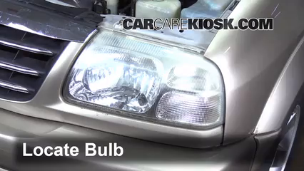2003 Suzuki XL-7 Touring 2.7L V6 Éclairage Feux de croisement (remplacer l'ampoule)