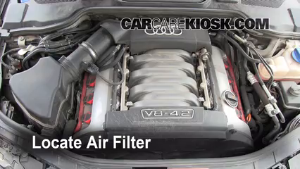 2004 Audi A8 Quattro L 4.2L V8 Air Filter (Engine) Check