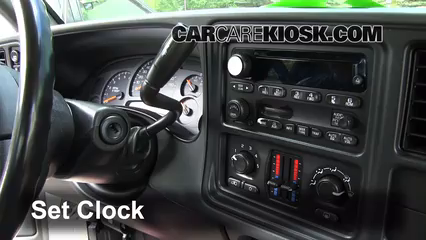 2004 Chevrolet Silverado 1500 LS 5.3L V8 FlexFuel Extended Cab Pickup (4 Door) Reloj Fijar hora de reloj