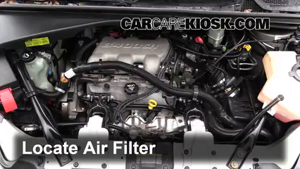 2004 Chevrolet Venture LS 3.4L V6 Filtre à air (moteur) Changement