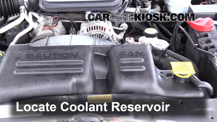2004 Dodge Dakota Sport 3.7L V6 Crew Cab Pickup (4 Door) Coolant (Antifreeze) Add Coolant